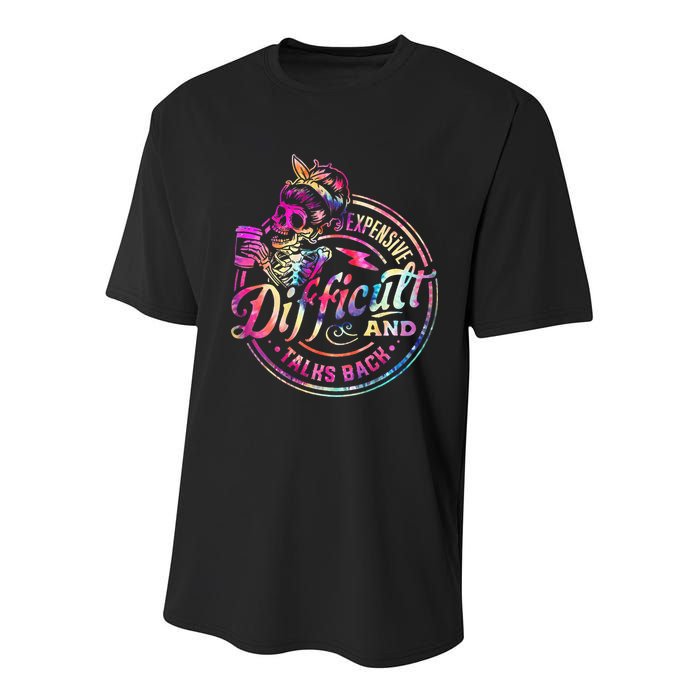 Expensive Difficult And Talks Back Mothers Day Youth Performance Sprint T-Shirt