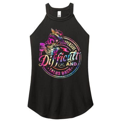 Expensive Difficult And Talks Back Mothers Day Women's Perfect Tri Rocker Tank