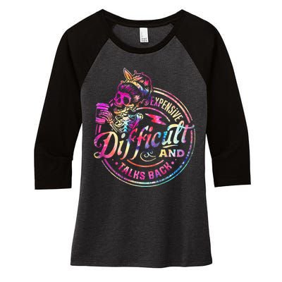 Expensive Difficult And Talks Back Mothers Day Women's Tri-Blend 3/4-Sleeve Raglan Shirt