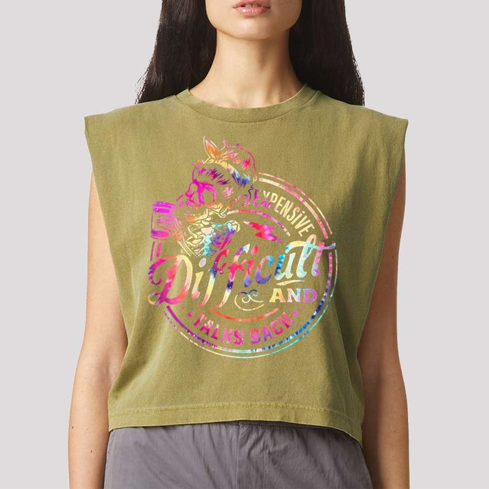 Expensive Difficult And Talks Back Mothers Day Garment-Dyed Women's Muscle Tee