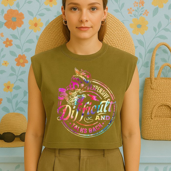 Expensive Difficult And Talks Back Mothers Day Garment-Dyed Women's Muscle Tee