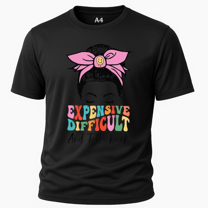 Expensive Difficult And Talks BacK Mother's Day Messy Bun Performance Shirt