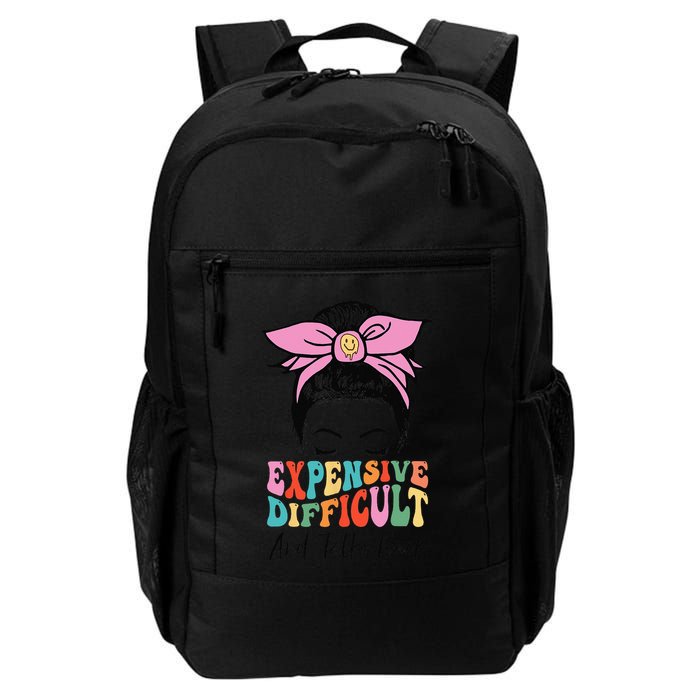 Expensive Difficult And Talks BacK Mother's Day Messy Bun Backpack