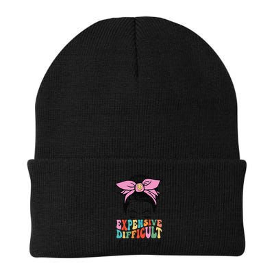 Expensive Difficult And Talks BacK Mother's Day Messy Bun Beanie