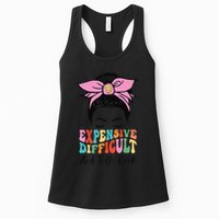 Expensive Difficult And Talks BacK Mother's Day Messy Bun Womens Tank Top