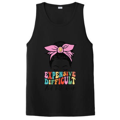 Expensive Difficult And Talks BacK Mother's Day Messy Bun PosiCharge Competitor Tank