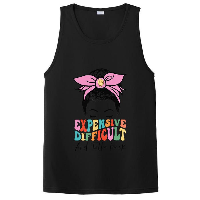 Expensive Difficult And Talks BacK Mother's Day Messy Bun PosiCharge Competitor Tank
