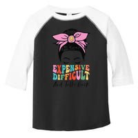 Expensive Difficult And Talks BacK Mother's Day Messy Bun Toddler Fine Jersey T-Shirt
