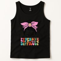 Expensive Difficult And Talks BacK Mother's Day Messy Bun Tank Top