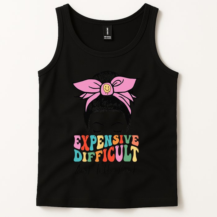 Expensive Difficult And Talks BacK Mother's Day Messy Bun Tank Top