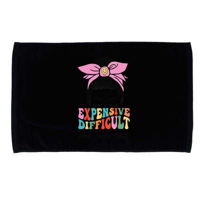 Expensive Difficult And Talks BacK Mother's Day Messy Bun Microfiber Hand Towel