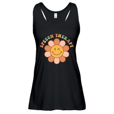 Everyone Deserves A Voice Speech Therapy Love Flowers Retro Ladies Essential Flowy Tank