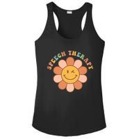 Everyone Deserves A Voice Speech Therapy Love Flowers Retro Ladies PosiCharge Competitor Racerback Tank