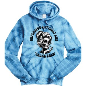 Expensive Difficult And Talks Back Messy Bun Tie Dye Hoodie