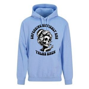 Expensive Difficult And Talks Back Messy Bun Unisex Surf Hoodie