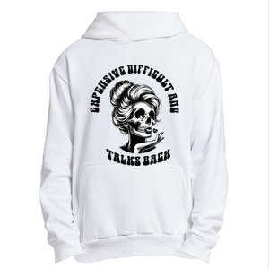 Expensive Difficult And Talks Back Messy Bun Urban Pullover Hoodie