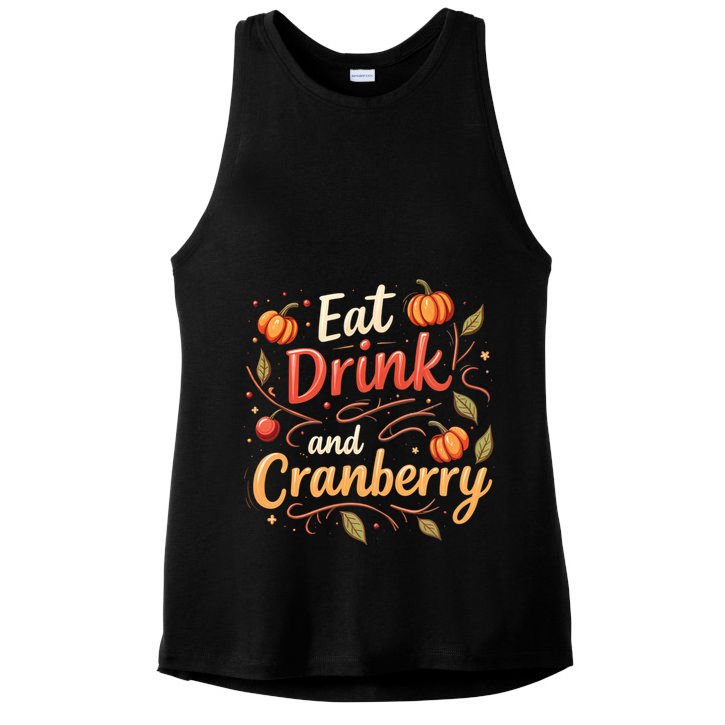Eat Drink And Cranberry Ladies PosiCharge Tri-Blend Wicking Tank