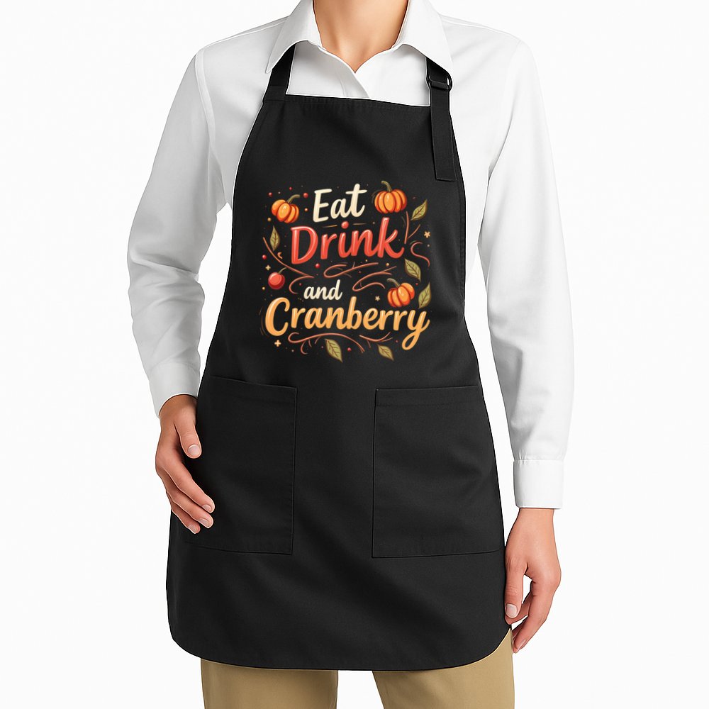 Eat Drink And Cranberry Apron