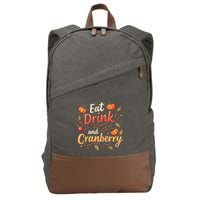 Eat Drink And Cranberry Cotton Canvas Backpack