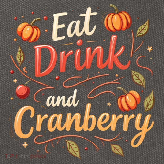 Eat Drink And Cranberry Cotton Canvas Backpack