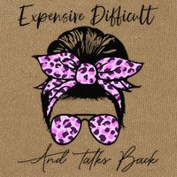 Expensive Difficult And Talks Back Messy Bun Leopard Pattern Cotton Canvas Backpack