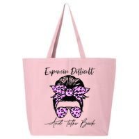 Expensive Difficult And Talks Back Messy Bun Leopard Pattern 25L Jumbo Tote