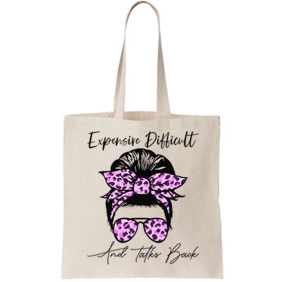 Expensive Difficult And Talks Back Messy Bun Leopard Pattern Bag