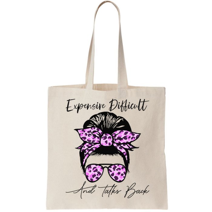 Expensive Difficult And Talks Back Messy Bun Leopard Pattern Bag
