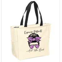 Expensive Difficult And Talks Back Messy Bun Leopard Pattern Zip Tote Bag
