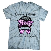 Expensive Difficult And Talks Back Messy Bun Leopard Pattern Tie-Dye T-Shirt