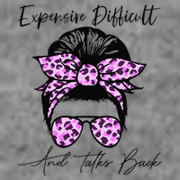 Expensive Difficult And Talks Back Messy Bun Leopard Pattern Toddler Hoodie