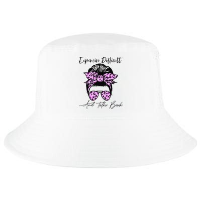Expensive Difficult And Talks Back Messy Bun Leopard Pattern Cool Comfort Performance Bucket Hat