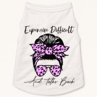 Expensive Difficult And Talks Back Messy Bun Leopard Pattern Doggie Tank