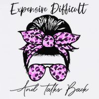 Expensive Difficult And Talks Back Messy Bun Leopard Pattern Doggie Tank