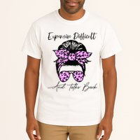 Expensive Difficult And Talks Back Messy Bun Leopard Pattern Tall T-Shirt