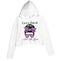 Expensive Difficult And Talks Back Messy Bun Leopard Pattern Crop Fleece Hoodie