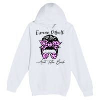 Expensive Difficult And Talks Back Messy Bun Leopard Pattern Premium Pullover Hoodie