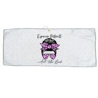Expensive Difficult And Talks Back Messy Bun Leopard Pattern Large Microfiber Waffle Golf Towel