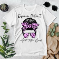 Expensive Difficult And Talks Back Messy Bun Leopard Pattern Premium T-Shirt