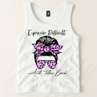 Expensive Difficult And Talks Back Messy Bun Leopard Pattern Tank Top