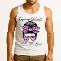 Expensive Difficult And Talks Back Messy Bun Leopard Pattern Tank Top