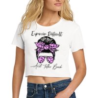 Expensive Difficult And Talks Back Messy Bun Leopard Pattern Crop Top