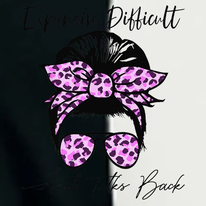 Expensive Difficult And Talks Back Messy Bun Leopard Pattern Infant Baby Jersey Bodysuit