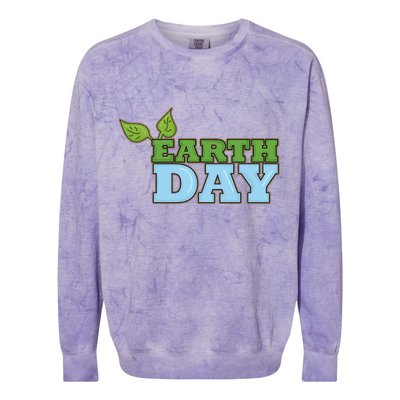 Earth Day Awareness Logo Colorblast Crewneck Sweatshirt