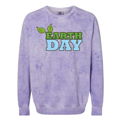 Earth Day Awareness Logo Colorblast Crewneck Sweatshirt