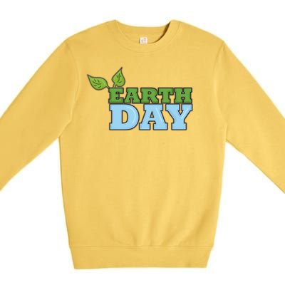 Earth Day Awareness Logo Premium Crewneck Sweatshirt