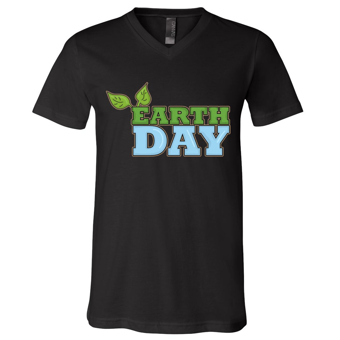 Earth Day Awareness Logo V-Neck T-Shirt