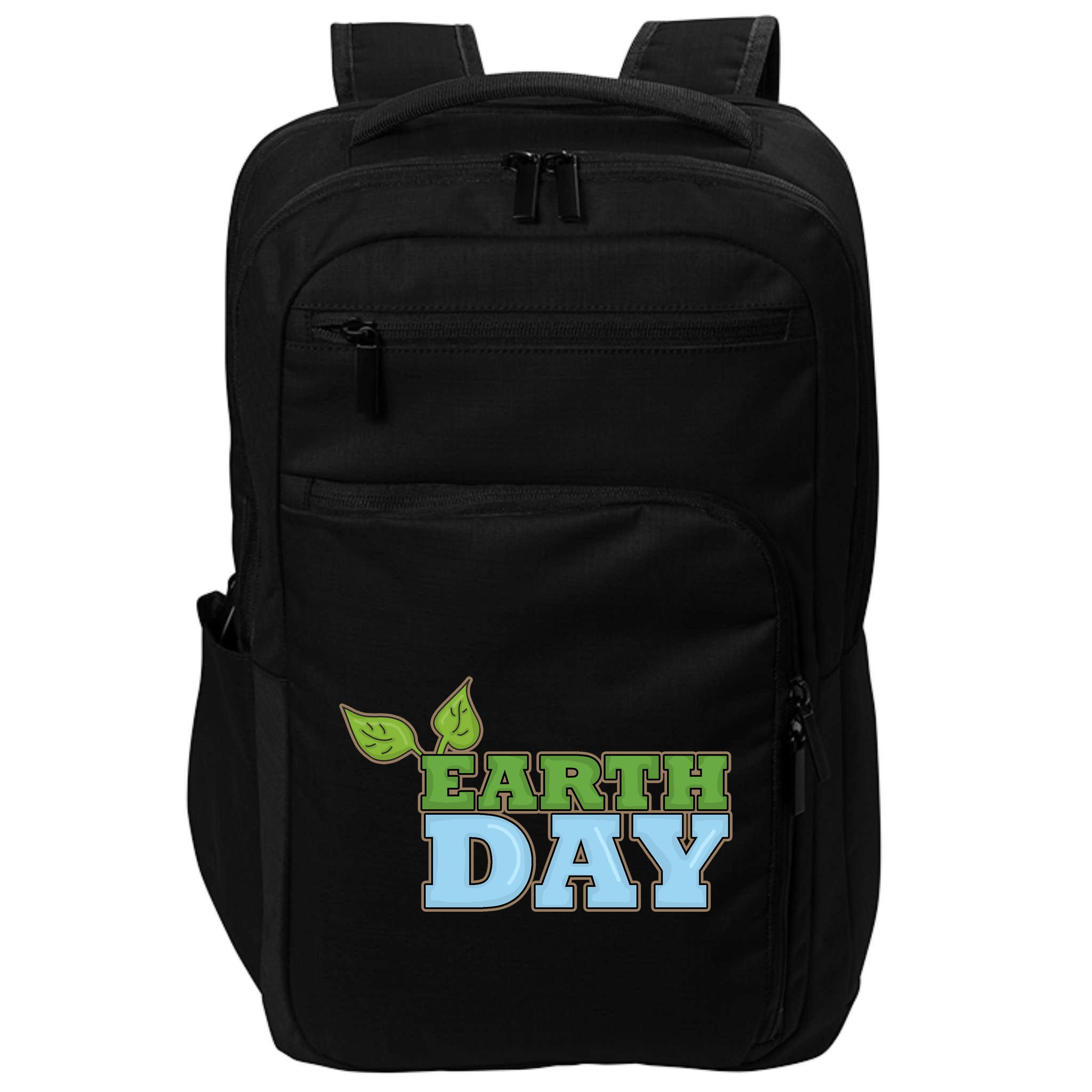 Earth Day Awareness Logo Impact Tech Backpack