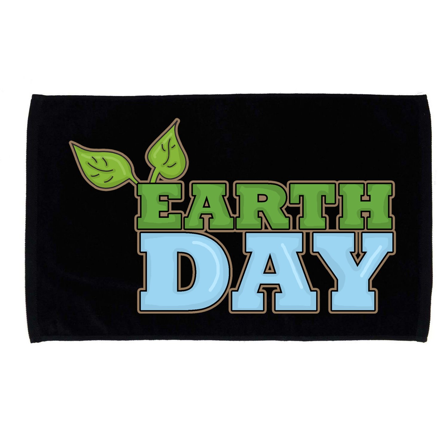 Earth Day Awareness Logo Microfiber Hand Towel