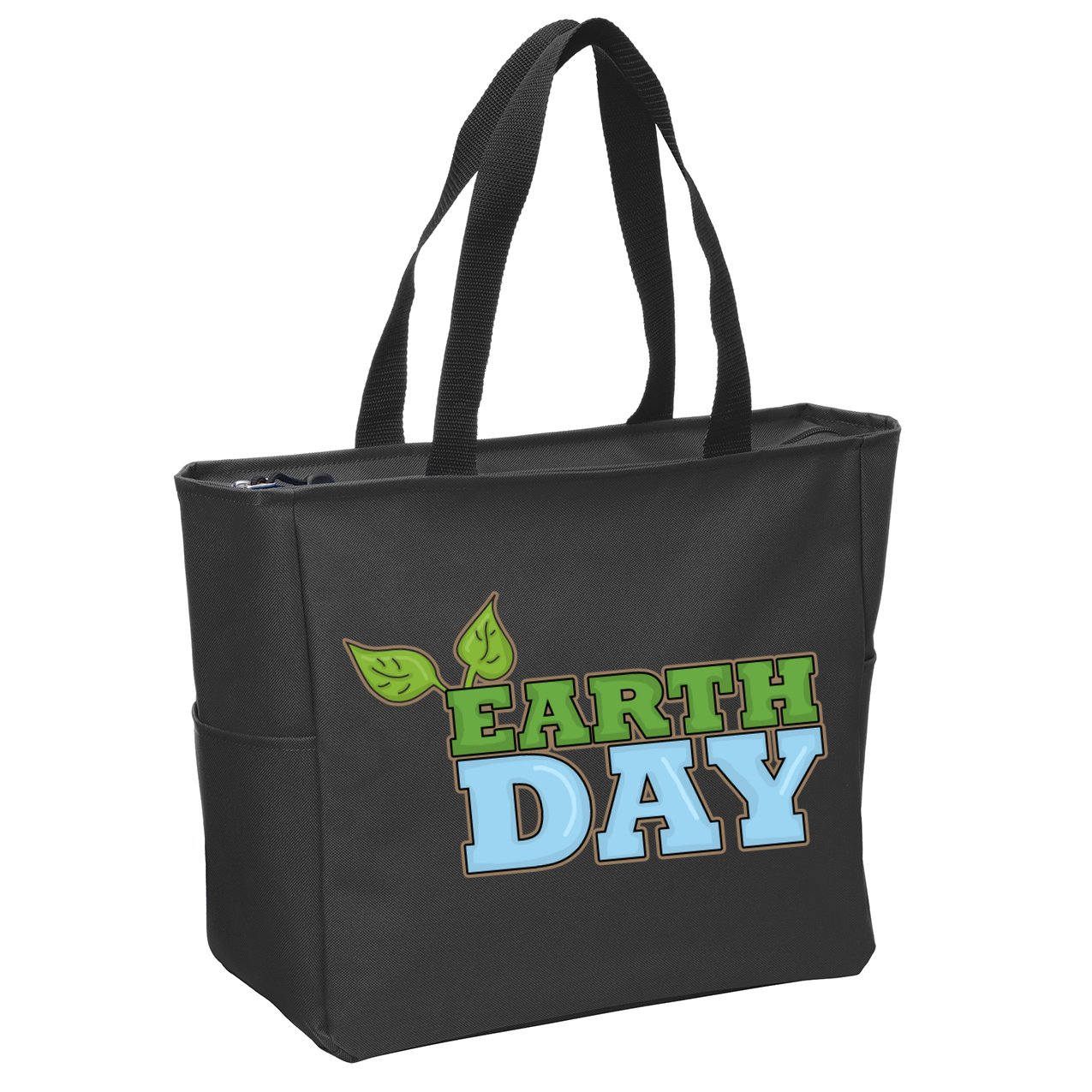 Earth Day Awareness Logo Zip Tote Bag